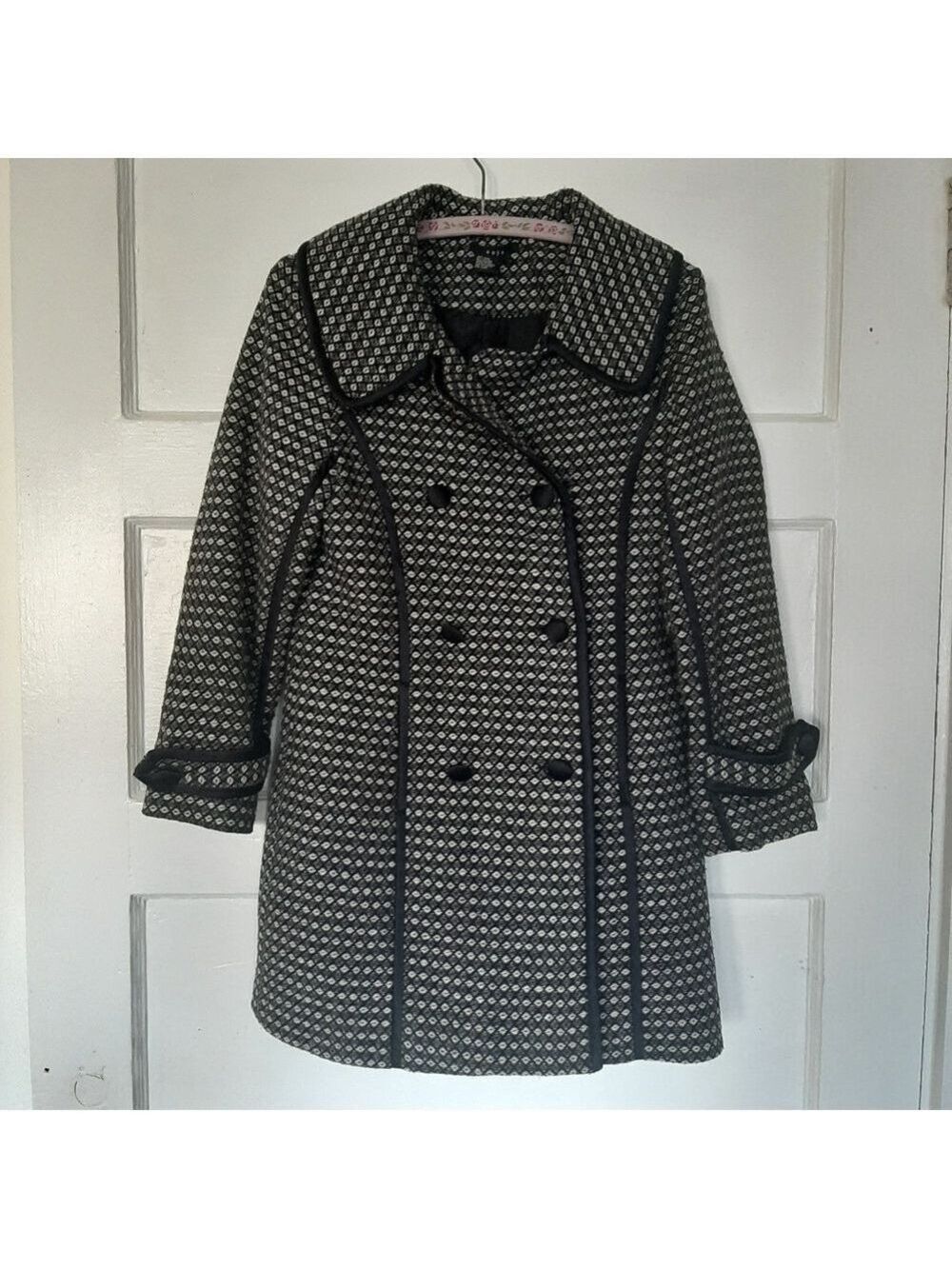 Saja Designer Double Breasted Wool Blend Coat